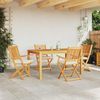 vidaXL Klappstuhl 4 pcs Weiß 49 x 57,5 x 92 cm Massivholz Akazie 3329123 Bild 3