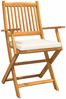 vidaXL Klappstuhl 4 pcs Weiß 49 x 57,5 x 92 cm Massivholz Akazie 3329123 Bild 4