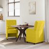 vidaXL Esszimmerstühle mit Rollen 2 pcs Gelb 58 x 67 x 97 cm Samt 42017872 Bild 3