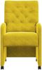 vidaXL Esszimmerstühle mit Rollen 2 pcs Gelb 58 x 67 x 97 cm Samt 42017872 Bild 4