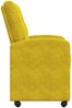 vidaXL Esszimmerstühle mit Rollen 2 pcs Gelb 58 x 67 x 97 cm Samt 42017872 Bild 5