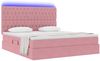 vidaXL Bett mit Stauraum und LED mit Matratze Rosa 180 x 200 cm Samt 3372746 Bild 3
