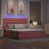 vidaXL Bett mit Stauraum und LED mit Matratze Rosa 180 x 200 cm Samt 3372746 Bild 5
