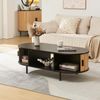 Couchtisch Tvedestrand 120x55x40 cm Bambus Schwarz/Natur [en. casa] Bild 2
