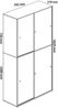 VCM Lona 919601 B. 70 x H. 184 x T. 37 cm Bild 2
