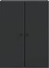 vidaXL Wandschrank Schwarz 66 x 34,5 x 90 cm Holzwerkstoff 899076 Bild 3
