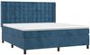 vidaXL Boxspringbett mit Matratze & LED Dunkelblau 160x200 cm Samt 3139815 Bild 4