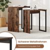2er Set Couchtisch Beistelltisch aus Kunstholz Wohnzimmertisch Nachttische Rustikales Braun Bild 5