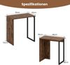 2er Set Couchtisch Beistelltisch aus Kunstholz Wohnzimmertisch Nachttische Rustikales Braun Bild 2