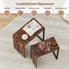 2er Set Couchtisch Beistelltisch aus Kunstholz Wohnzimmertisch Nachttische Rustikales Braun Bild 4