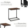 tectake 800939 Beistelltisch in C-Form aus Holz und Metall, Industriestil, Vintage Laptoptisch für Bett Sofa Couch, 55,5 x 35 x 67 cm, schwarzes Metallgestell (Dunkelbraun | Nr. 404261) Bild 3