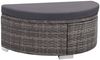 vidaXL 8-tlg. Garten-Lounge-Set mit Auflagen Poly Rattan Grau 44424 Bild 4