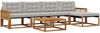 vidaXL Outdoor-Sofagarnitur mit Kissen 6 pcs Natürlich und Hellgrau 3381379 Bild 2