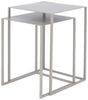 Beistelltisch Set PUR aus pulverbeschichtetem Metall, modern, taupe, 2-teilig, quadratisch Bild 3