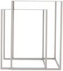 Beistelltisch Set PUR aus pulverbeschichtetem Metall, modern, taupe, 2-teilig, quadratisch Bild 2
