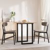vidaXL Esstisch O-Gestell 70x70x75,5 cm Massivholz Kiefer & Stahl 3282737 Bild 3