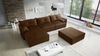 Ecksofa mit Schlaffunktion HUNTER in Royal Braun Ottomane Links inkl. Hocker Bild 2