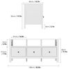 Homfa Lowboard, TV-Schrank aus Holz TV-Stände Fernsehtisch weiß 108cm Bild 3