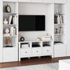 Homfa Lowboard, TV-Schrank aus Holz TV-Stände Fernsehtisch weiß 108cm Bild 4