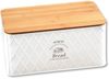 Brotbox Landhaus aus Metall, Bambusdeckel - Weiß Bild 3
