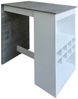 HTI-Living Bartisch Küchenbar Lisa Beton Weiß (Stück, 1-St, 1 Bartisch), Bartisch mit Regal Bild 2