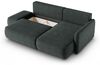Ecksofa mit Schlaffunktion Sofa LUKA in Stoff Cremona Anthrazit Ottomane Rechts Bild 3