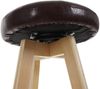 2er-Set Barhocker Navan, Barstuhl Tresenhocker, Holz Kunstleder drehbar ~ bordeaux, helle Beine Bild 5
