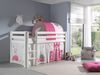 Kinderbett Karolina 210x114x106 Massivholz Weiß Textilset Princess 2 Bild 2