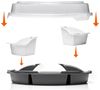 BigDean Servierplatte Snackschale Servierplatte Servierschalen Set mit Deckel Snackteller, Kunststoff, (Set, 8-tlg, Snackset), Snacks, Dips, Vielseitig, Spaß für jede Party Bild 3