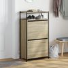 vidaXL Schuhschrank Sonoma-Eiche 60x34x112 cm Holzwerkstoff 840030 Bild 3