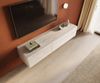 Lowboard Cuor 180 cm Keramik Laminam® Travertino Bianco Creme-Weiß 1 Klappe 2 Schubfächer Schwebend Bild 4