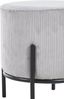 Polsterhocker Cord Optik Hellgrau 35 x 35 x 38 cm Bild 3