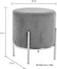 Polsterhocker Cord Optik Hellgrau 35 x 35 x 38 cm Bild 4