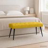 vidaXL Bank mit Knopfheftung Gelb 110 x 40 x 46 cm Samt 42038578 Bild 3