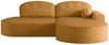 Ecksofa Schlafsofa Sofa GIRONA Stoff Poso Honiggelb Ottomane Rechts Bild 2