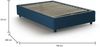 Dmora Ariba Doppelbett, Bettkasten mit Stoffbezug, 100 % Made in Italy, seitliche Öffnung, geeignet für Matratze 120 x 190 cm, Blau Bild 3