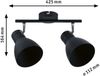 Paulmann No. 66760 Strahler Davy 2-flammig E27 Schwarz max. 2x20W Bild 3