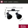 Paulmann No. 66760 Strahler Davy 2-flammig E27 Schwarz max. 2x20W Bild 2
