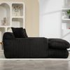 Flieks Relaxsessel Cord mit 3 Kissen, bequemes Einzelsitz-Bodensofa für Wohnzimmer & Büro, Schwarz Bild 3