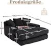 Flieks Relaxsessel Cord mit 3 Kissen, bequemes Einzelsitz-Bodensofa für Wohnzimmer & Büro, Schwarz Bild 4