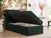 Boxspringbett TILIANO 90x200 Cord inkl. Bettkasten, Einzelbett 7-Zonen Multipocket-Matratze & Topper, Modernes Design mit hohem Kopfteil - Dunkelgrün Cordstoff - H3 - Topper Visco Bild 3