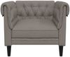 vidaXL Chesterfield-Sessel Taupe Stoff 372543 Bild 4