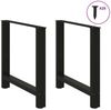 vidaXL Esstischbeine Schwarz 2 Stk. 80x(72-73) cm Stahl 4013312 Bild 3