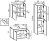 Roomart MELONA-S1-65 Badmöbel Set– 3-teiliges Badezimmermöbel Set - Unterschrank(ohne Waschbecken), Spiegelschrank & Hochschrank - H 45 x B 35 x T 65 cm • Weiß Bild 4