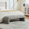 YakoHome Bank Grau 160 x 51 x 45 cm – Gepolsterte Chenille-Bank mit Holzrahmen, modernes Design, einfache Montage Bild 4