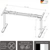 Albatros höhenverstellbares Schreibtisch Tischgestell elektrisch | LIFT S5 Silber| Gestell, Tischbeine, Tischfüße Metall | Display | 120Kg belastbar Bild 5