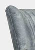 Sessel Virna mit Stoff-Bezug, modernes skandinavisches Design, blau, Armlehnen mit Rattan-Einsatz Bild 4