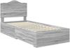 vidaXL Bettrahmen mit Kopfteil Graues Sonoma 75 x 190 cm Holzwerkstoff 3413671 Bild 4