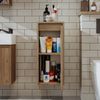 Roomart LEO Badmöbel - nur Hochschrank - H 70 x B 25 x T 30 cm • Eiche Bild 4