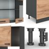 Küchenzeile R-Line Goldkraft Eiche/Anthrazit 300 cm mit Hochschrank, ohne Arbeitsplatte Vicco Bild 5